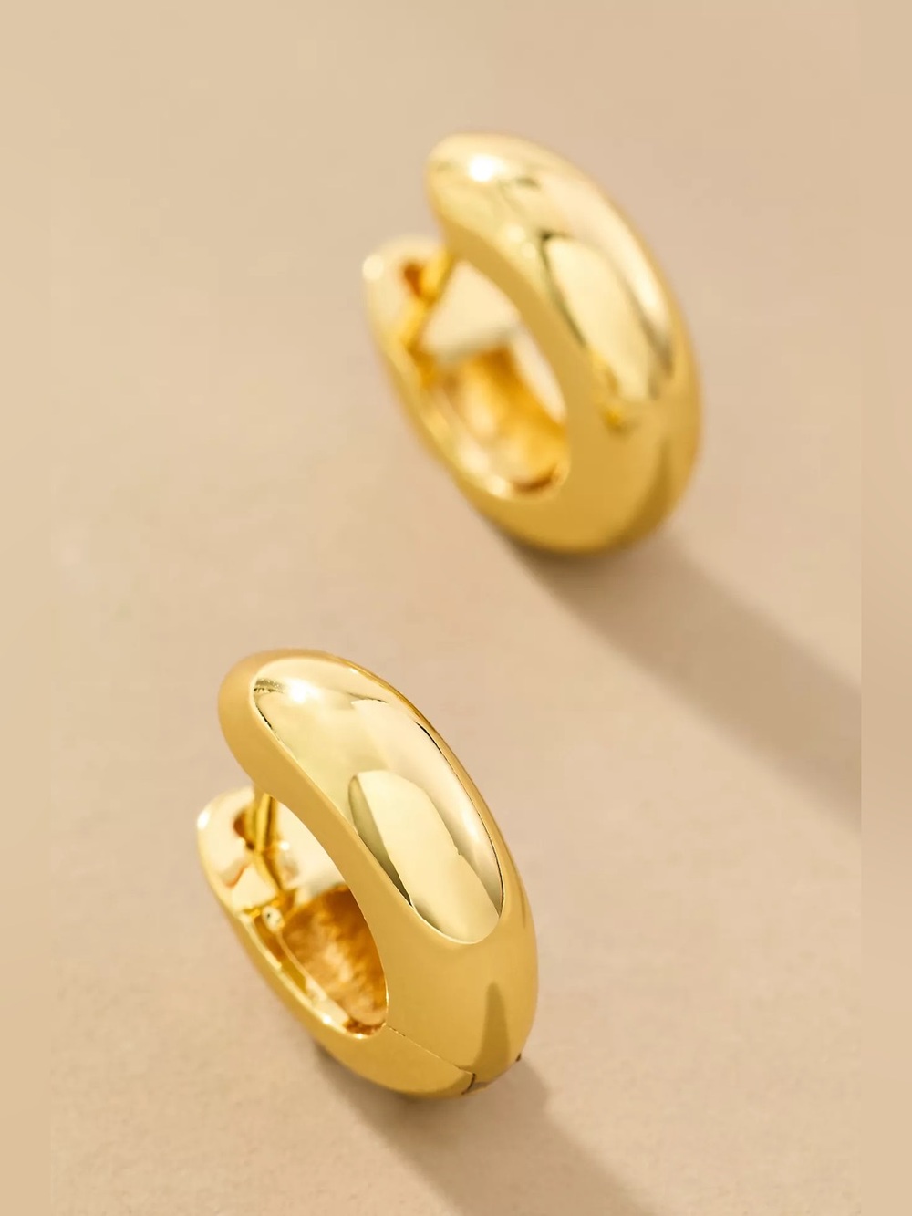 Uncommon James Attitude Hoop Earrings in Gold NWT